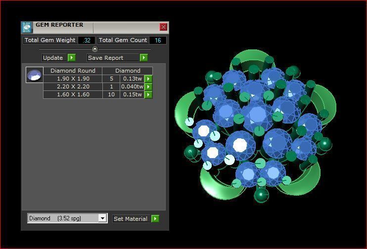 daimond nose pin 3D print model_13