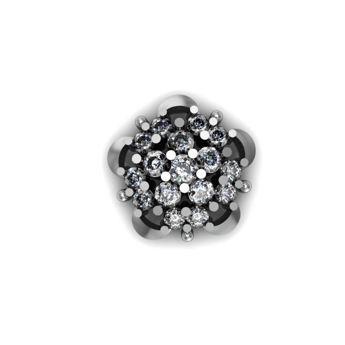 daimond nose pin 3D print model_7