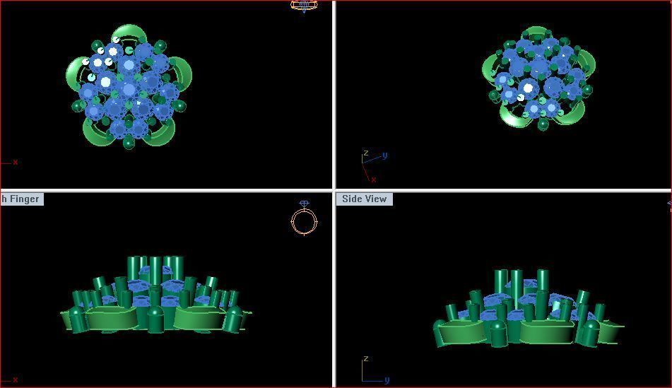 daimond nose pin 3D print model_12