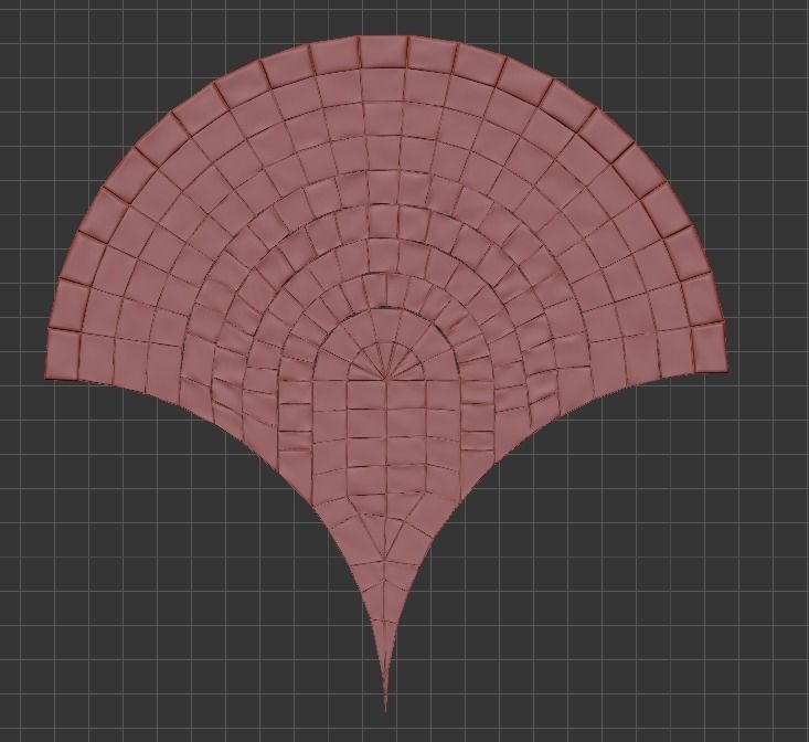 decorative cube stone road 3D model_4