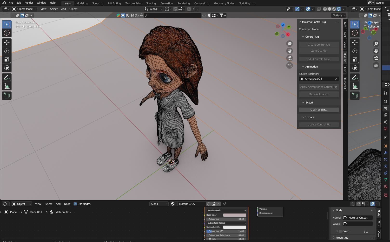 Female nurse  character Low-poly 3D model_8