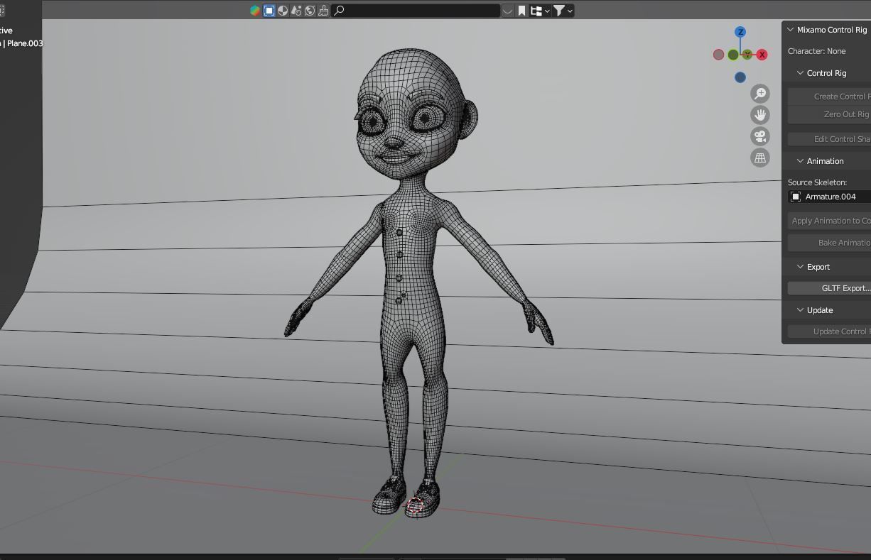 Female nurse  character Low-poly 3D model_5