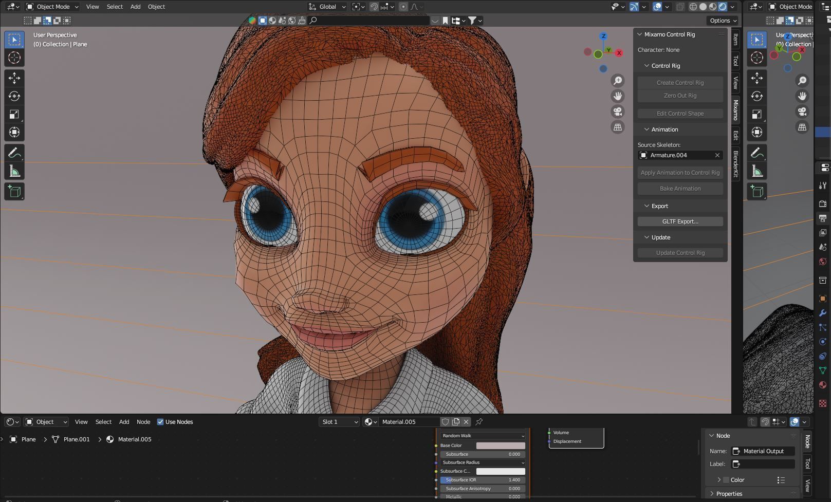 Female nurse  character Low-poly 3D model_9