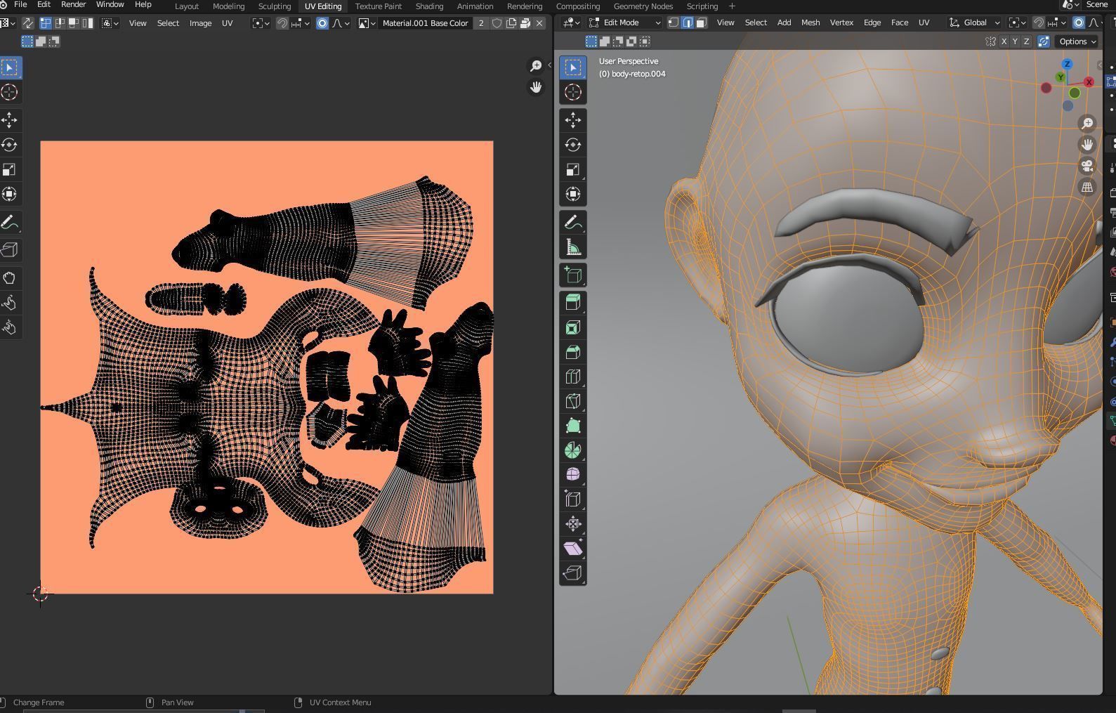 Female nurse  character Low-poly 3D model_6