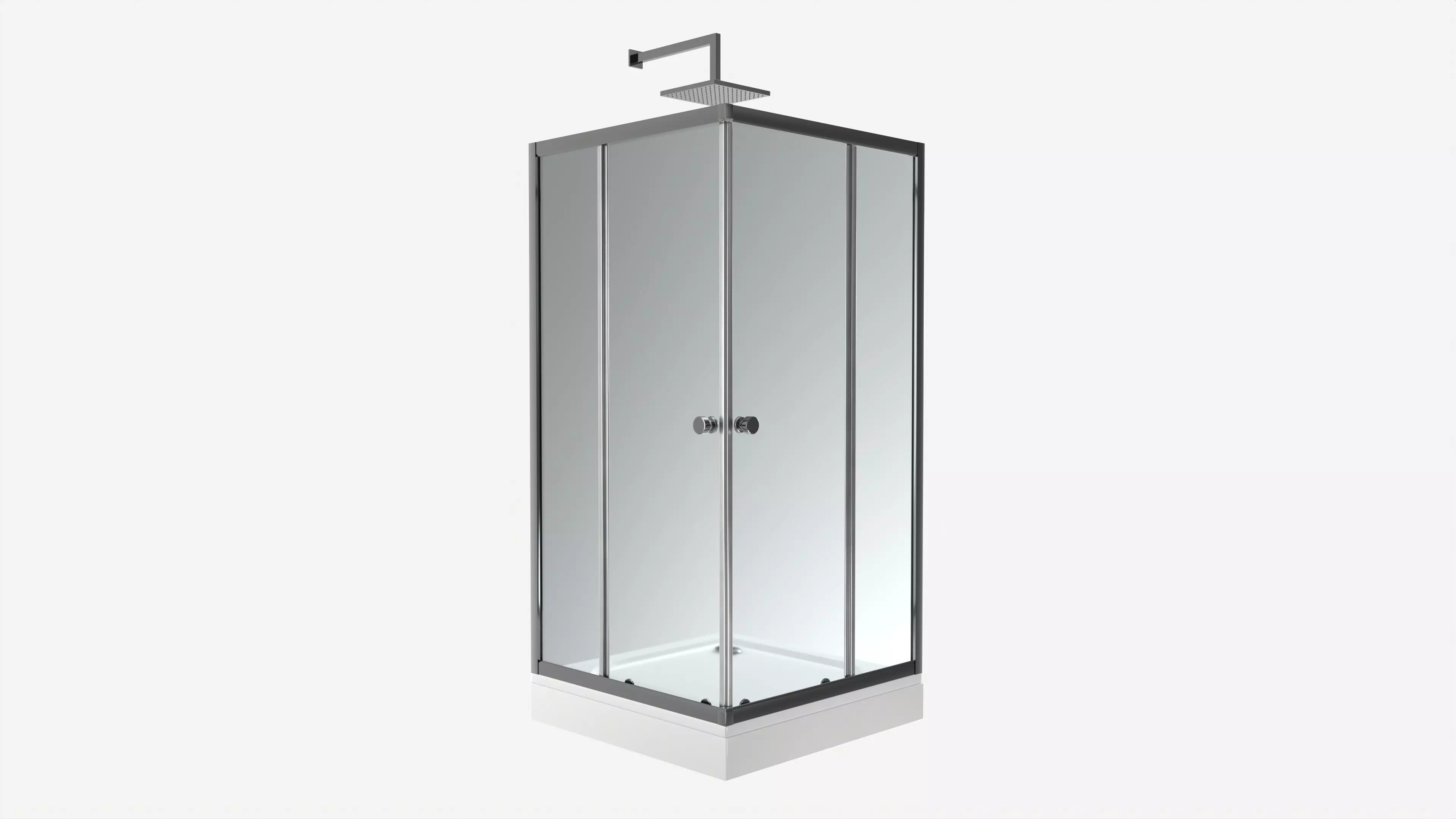 Corner Square Shower Enclosure 3D model