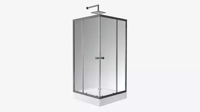 Corner Square Shower Enclosure 3D model