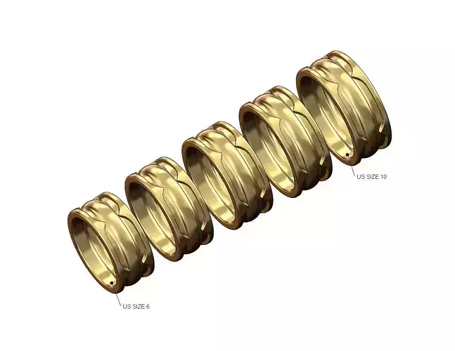 Dome fashion brand engraving band US sizes 6to10