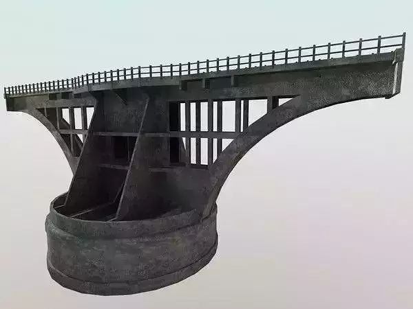 Rio Branco Bridge Low-poly 3D model