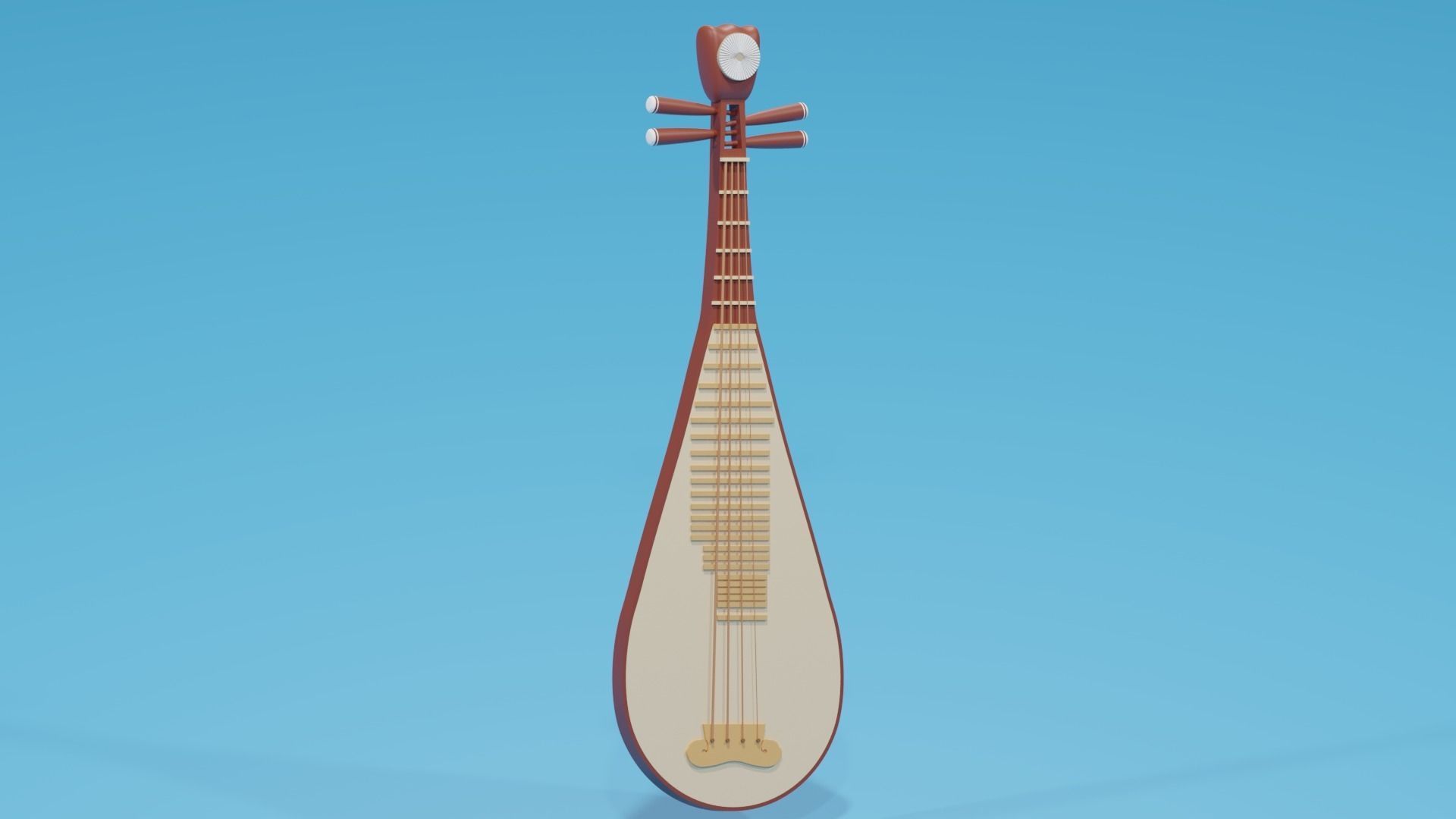 Chinese Instruments Pipa 3D model_11