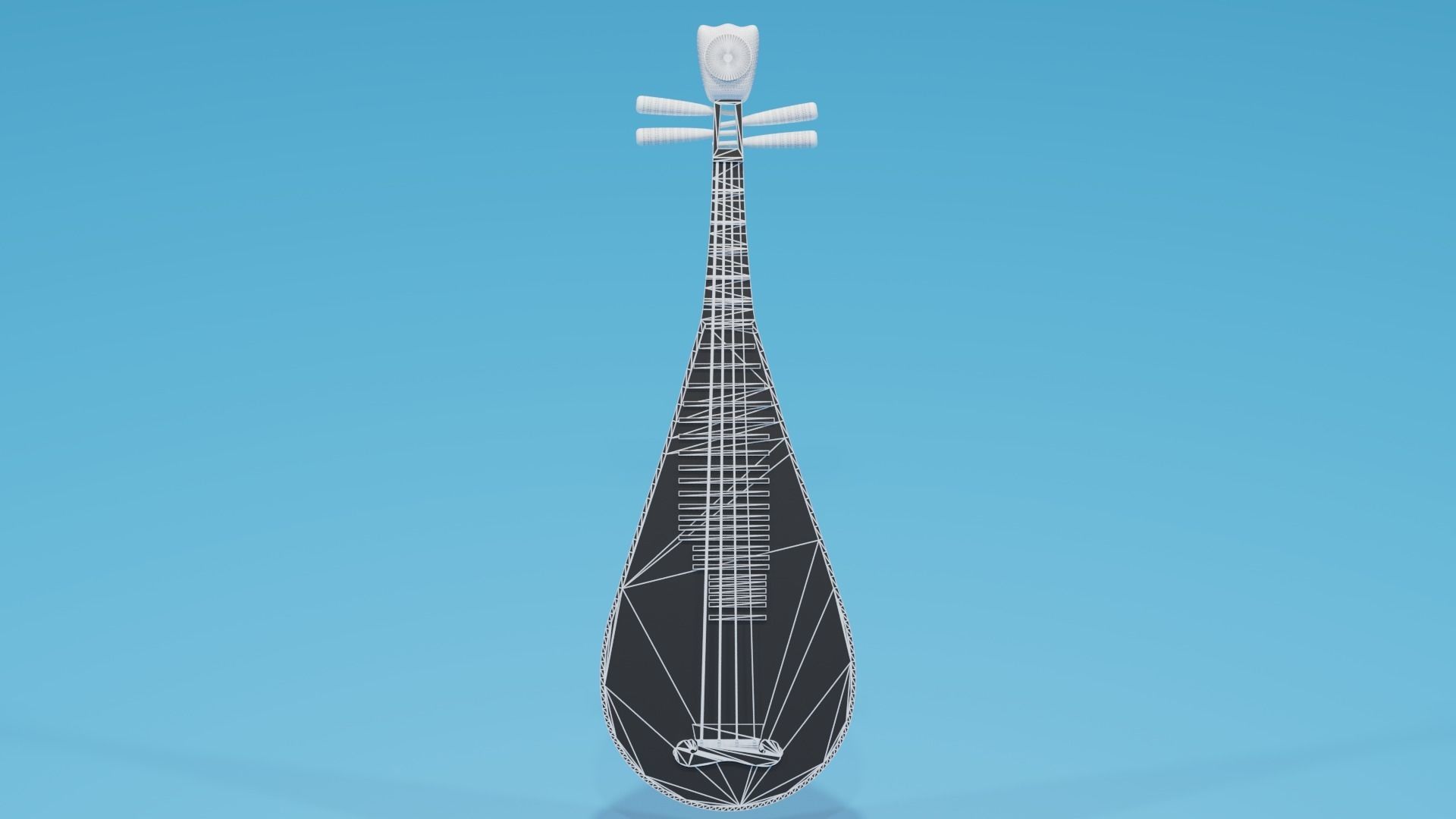 Chinese Instruments Pipa 3D model_12