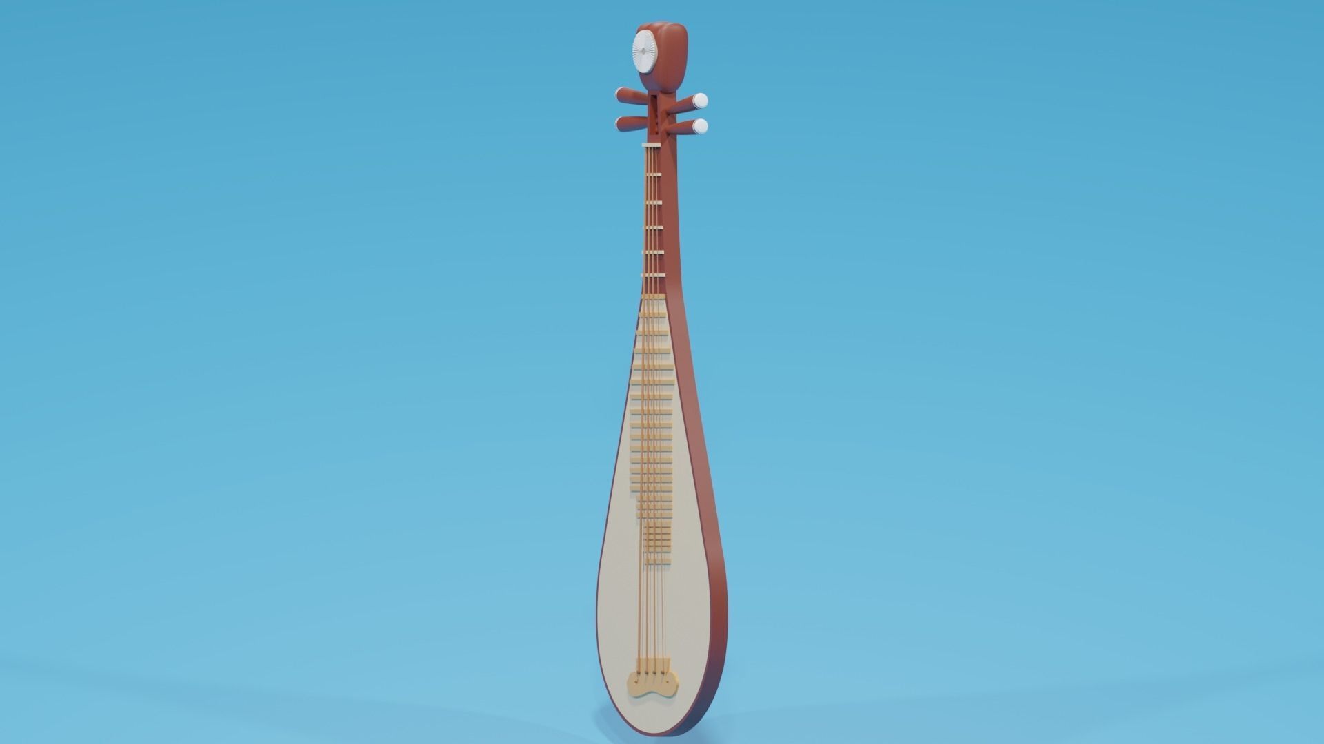 Chinese Instruments Pipa 3D model_2