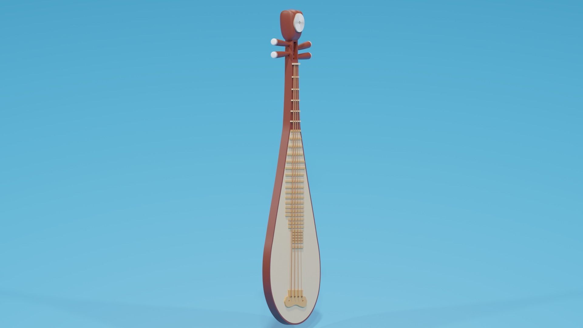Chinese Instruments Pipa 3D model_10