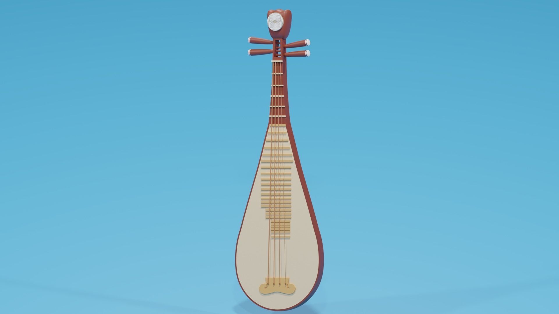 Chinese Instruments Pipa 3D model_1
