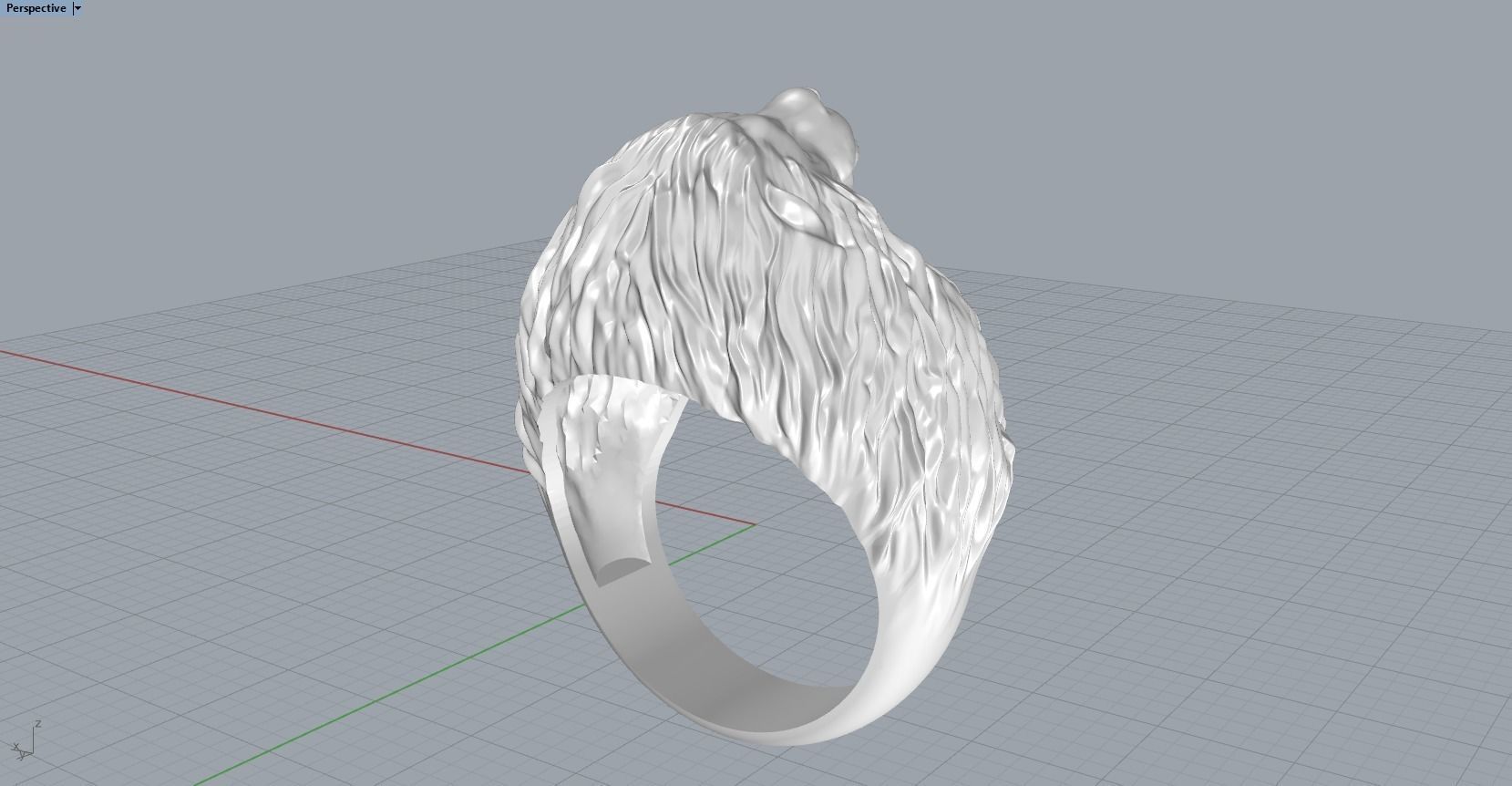 Lion ring 3D print model_18