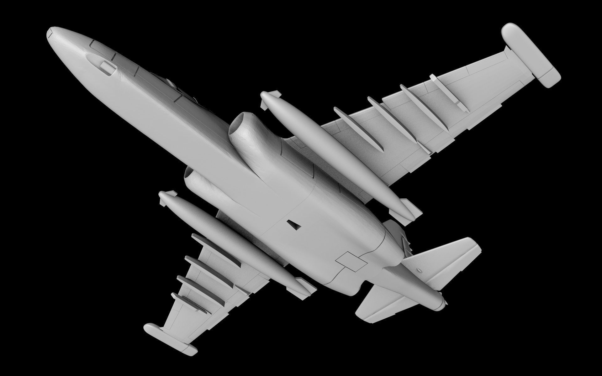 SU-25 FROG FOOT AIRCRAFT STL FILES Scale 1-72 3D print model_2