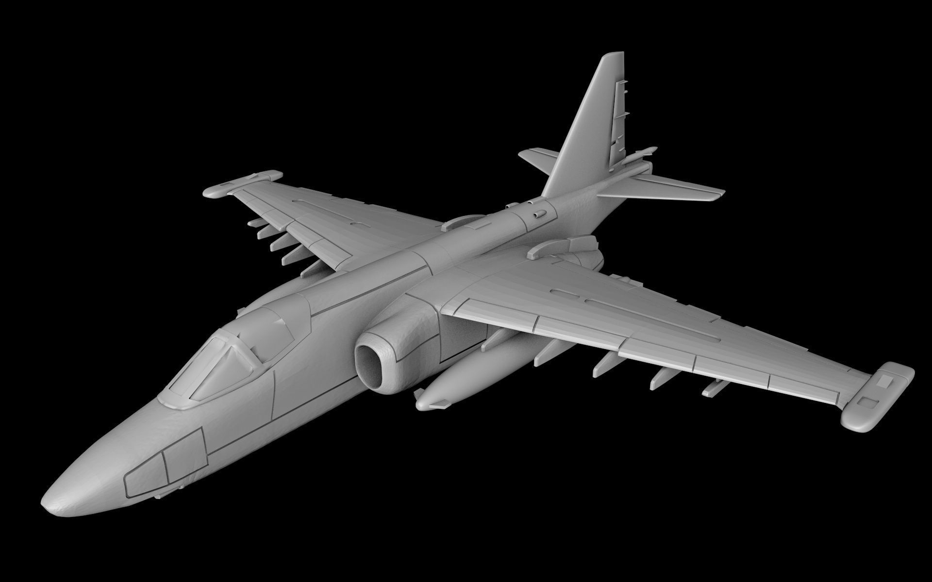 SU-25 FROG FOOT AIRCRAFT STL FILES Scale 1-72 3D print model_1