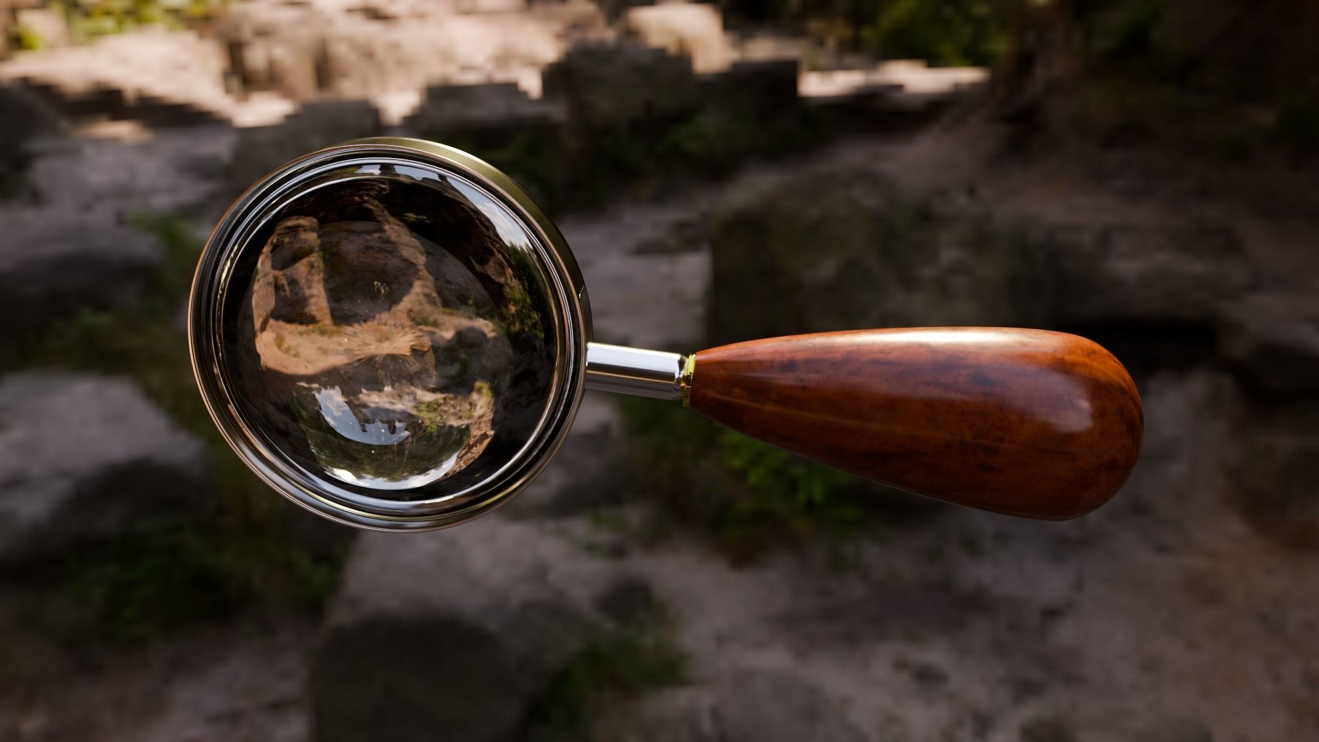 Magnifying Glass Free low-poly 3D model_1