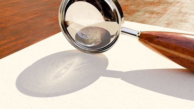 Magnifying Glass Free low-poly 3D model