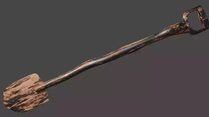 Low Poly Rust Showel 3D model