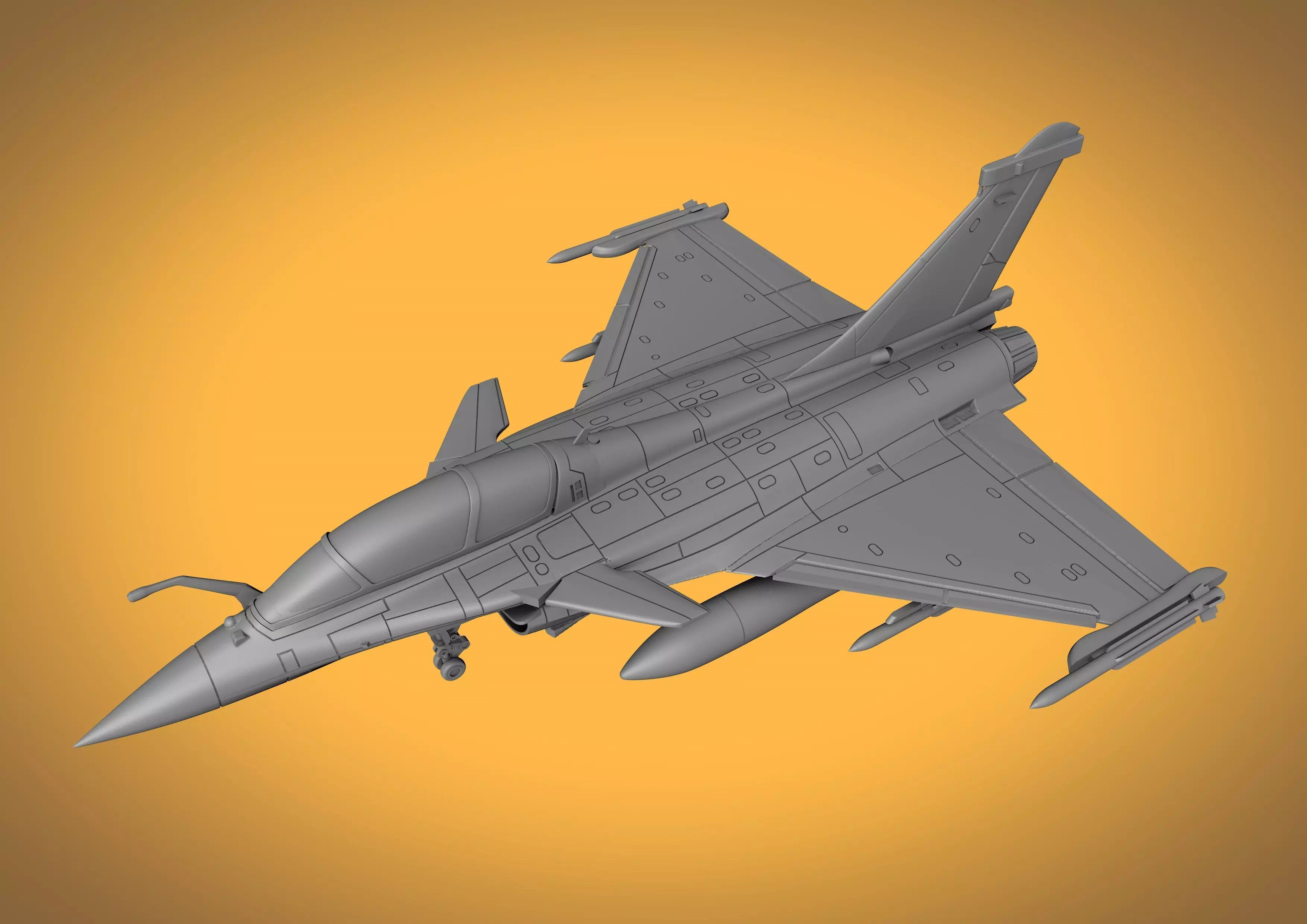 DASSAULT RAFALE Scale 1-48 Landing Mode Stl Files Print Ready 3D print model