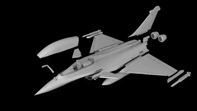 DASSAULT RAFALE SCALE 1-72 STL FILES OF 3D PRINT MODEL KIT 