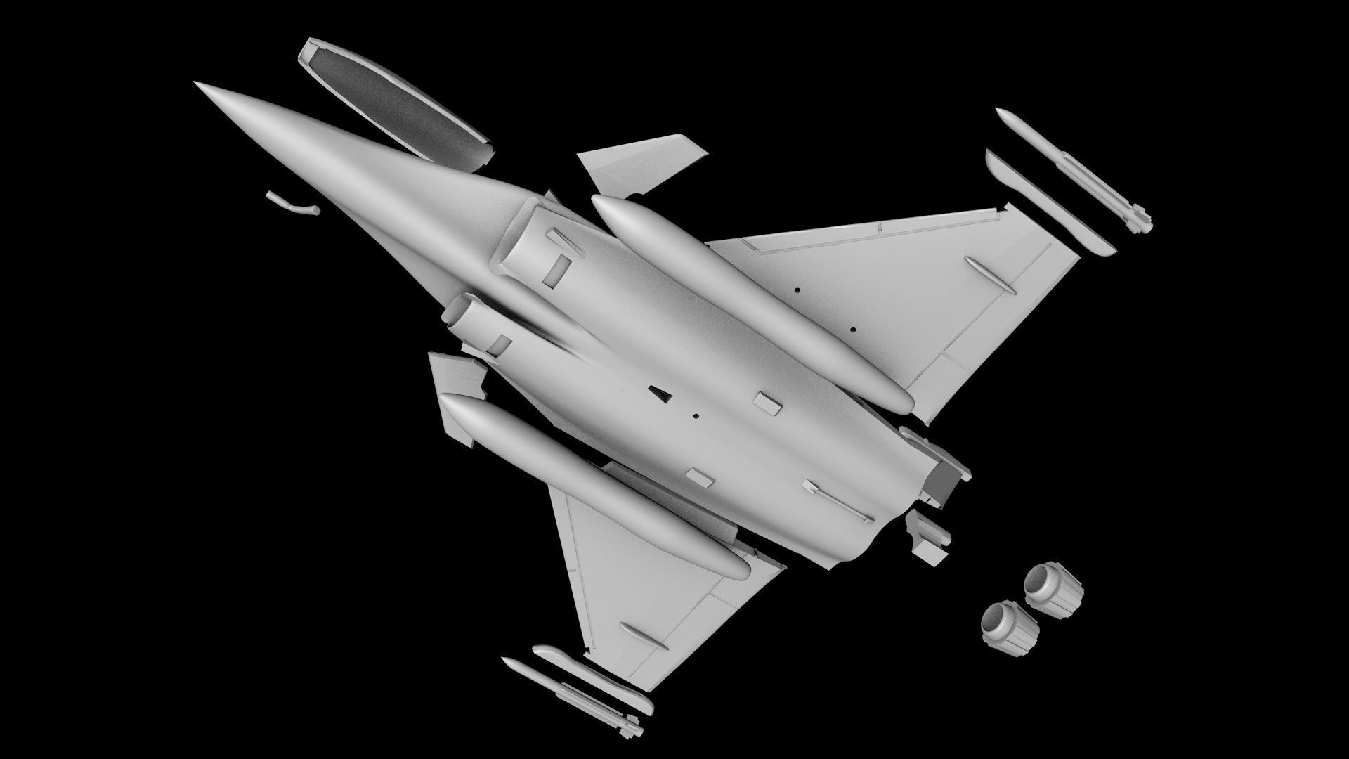 DASSAULT RAFALE SCALE 1-72 STL FILES OF 3D PRINT MODEL KIT 3D print model_3