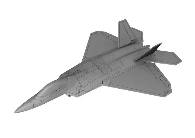STL FILES OF SCALE MODEL F-22 RAPTOR Scale 1-72 3D print model