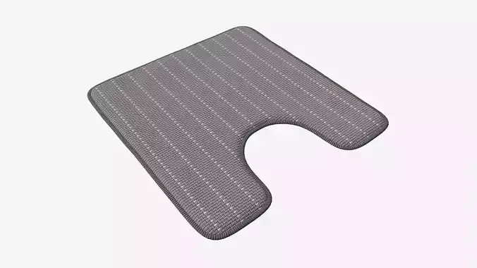 Toilet Bathroom Soft Rug 3D model