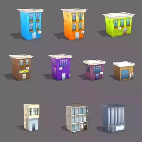 Cartoon Lowpoly Builds