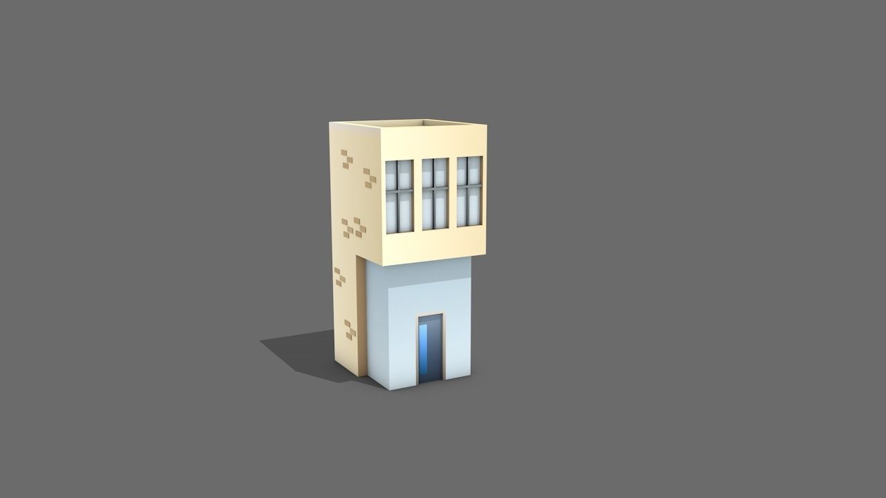 Cartoon Lowpoly Builds Low-poly 3D model_8
