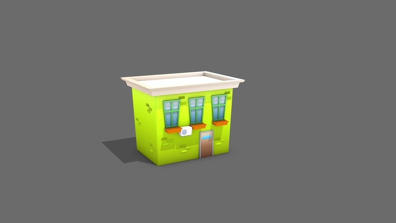 Cartoon Lowpoly Builds Low-poly 3D model_3