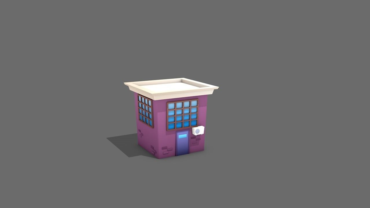 Cartoon Lowpoly Builds Low-poly 3D model_6