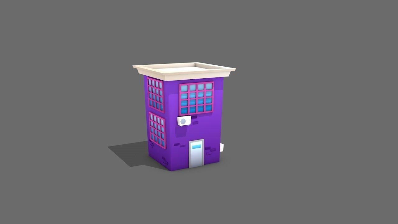 Cartoon Lowpoly Builds Low-poly 3D model_5