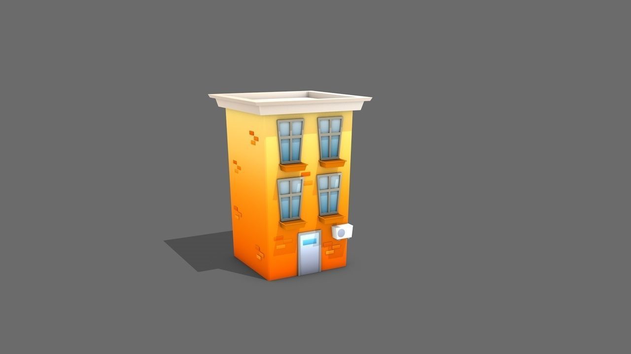 Cartoon Lowpoly Builds Low-poly 3D model_2
