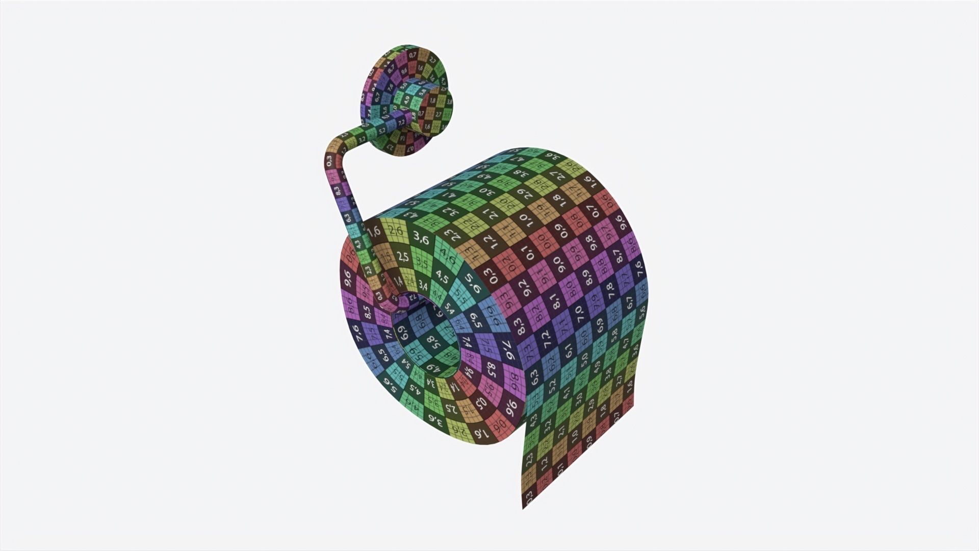 Toilet Paper Roll on Wall Mount 01 3D model_8