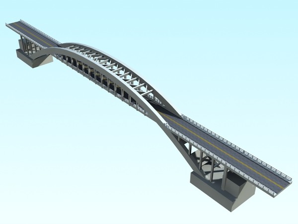 Rio das Antas Bridge Low-poly 3D model_4