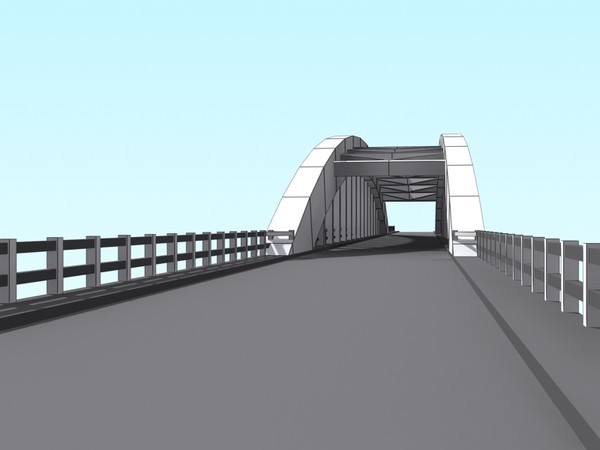 Rio das Antas Bridge Low-poly 3D model_6