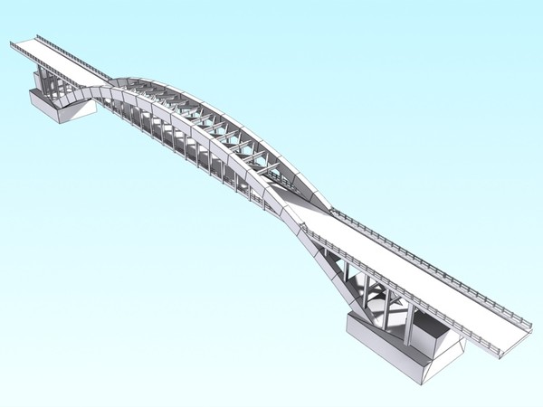 Rio das Antas Bridge Low-poly 3D model_5