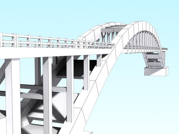 Rio das Antas Bridge Low-poly 3D model_1