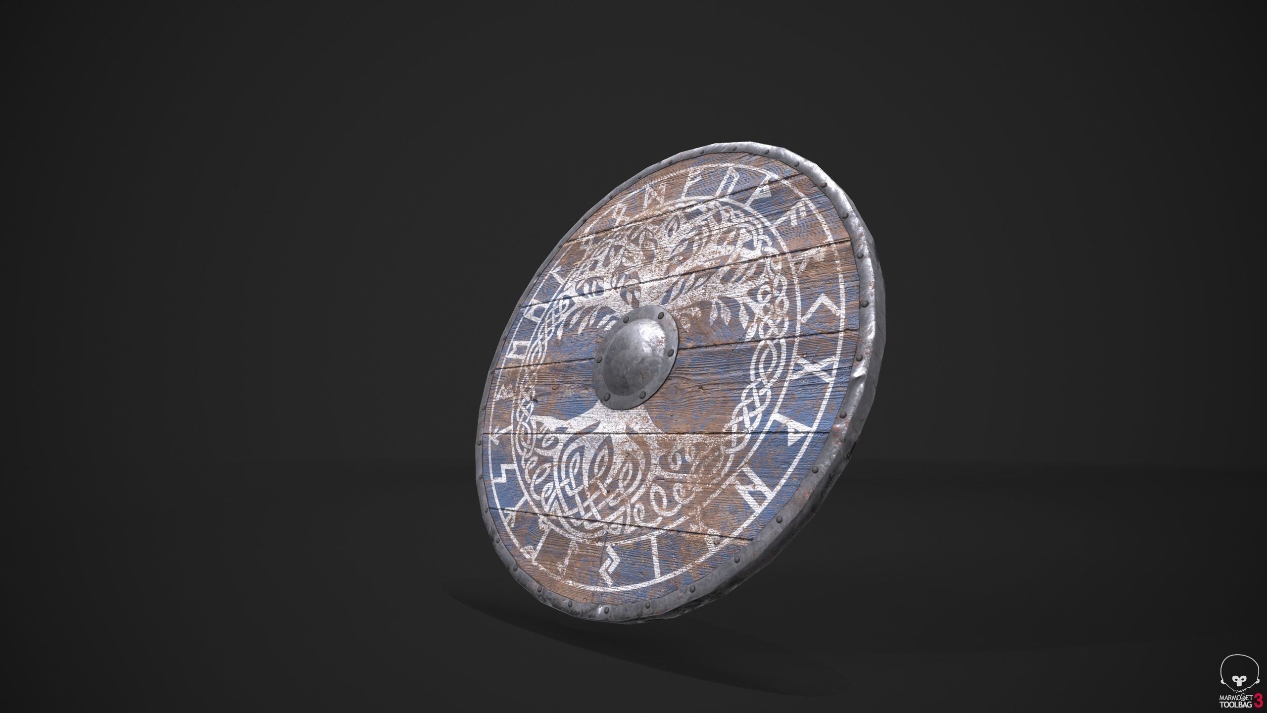 Viking Shield - Game-Ready Asset Low-poly 3D model_4