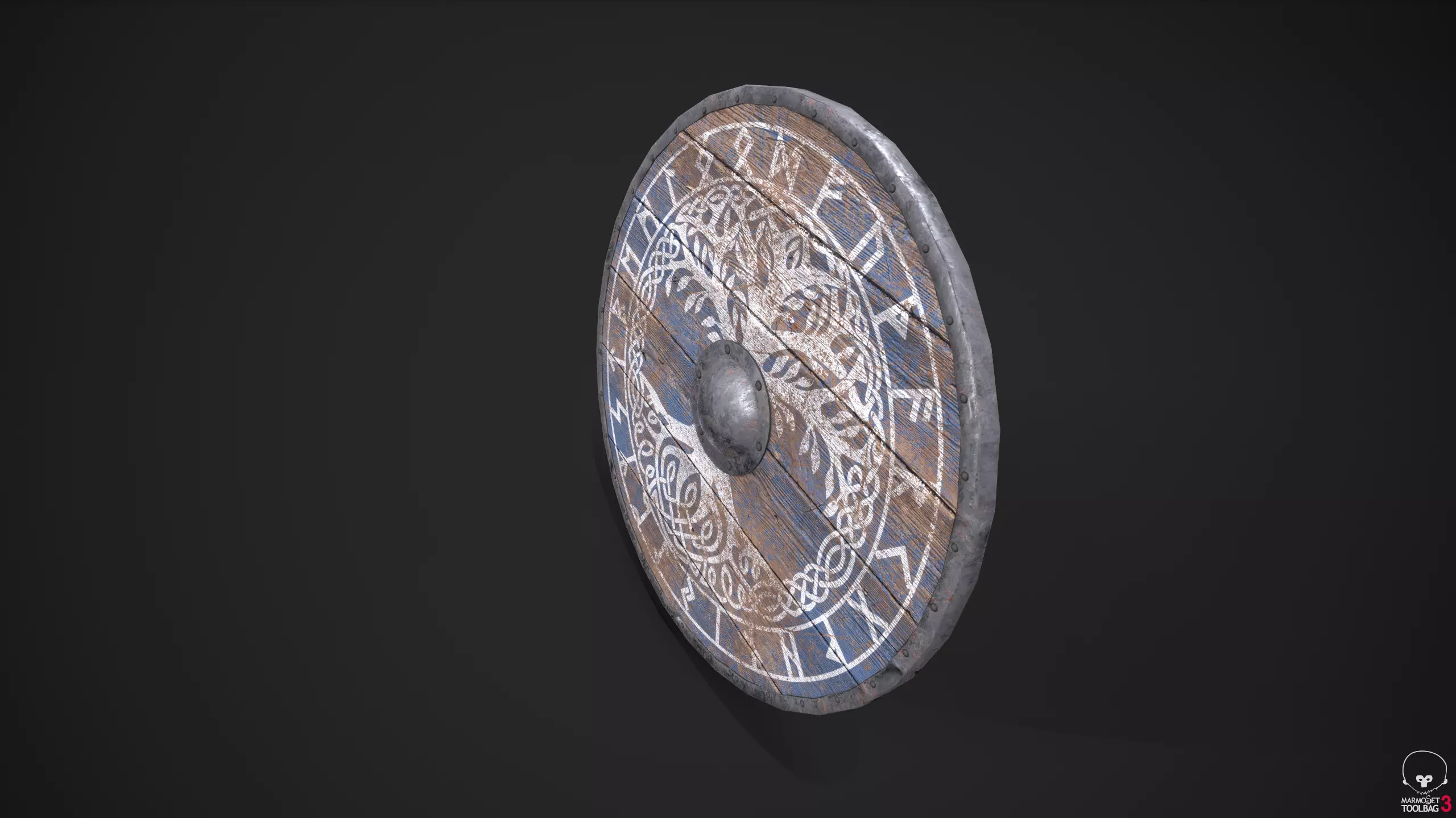 Viking Shield - Game-Ready Asset Low-poly 3D model_0