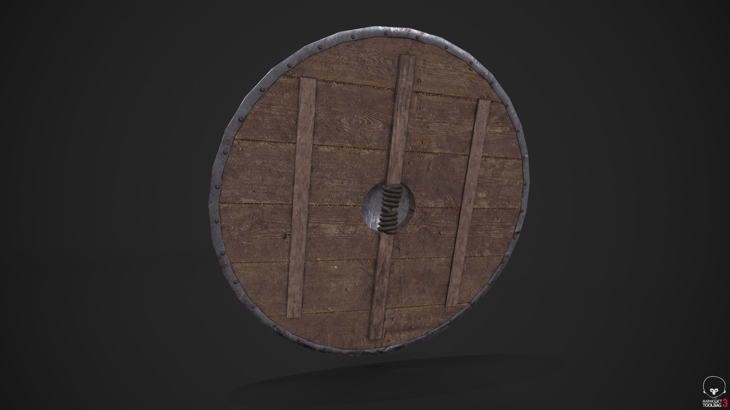 Viking Shield - Game-Ready Asset Low-poly 3D model_5