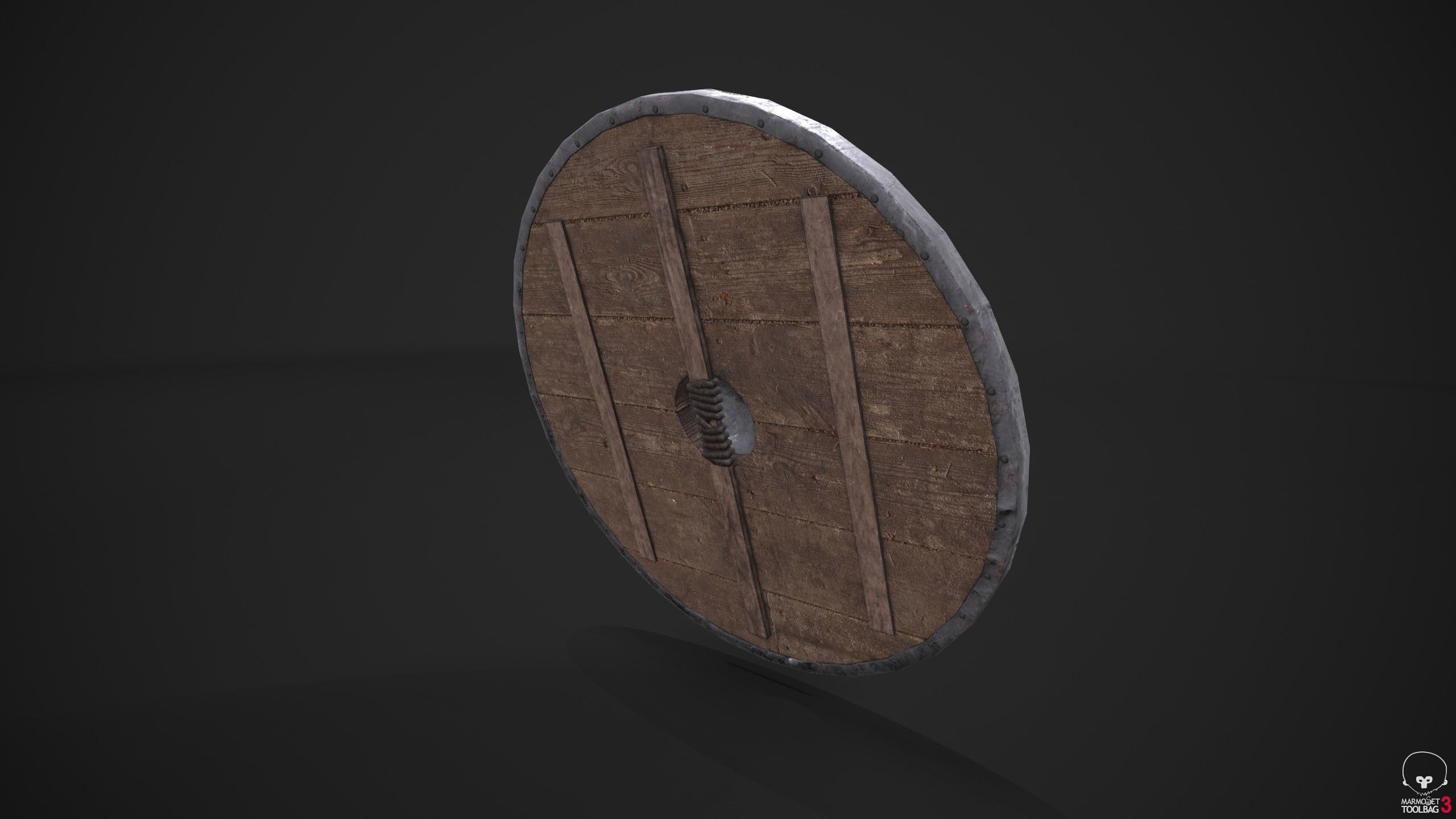 Viking Shield - Game-Ready Asset Low-poly 3D model_3