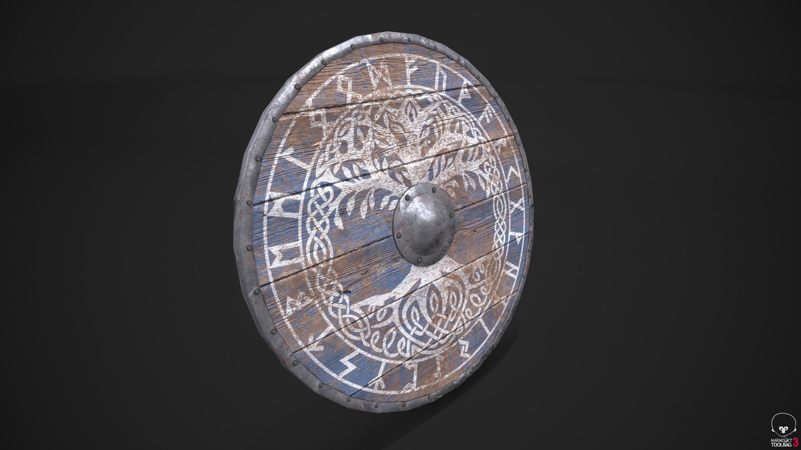 Viking Shield - Game-Ready Asset Low-poly 3D model_2