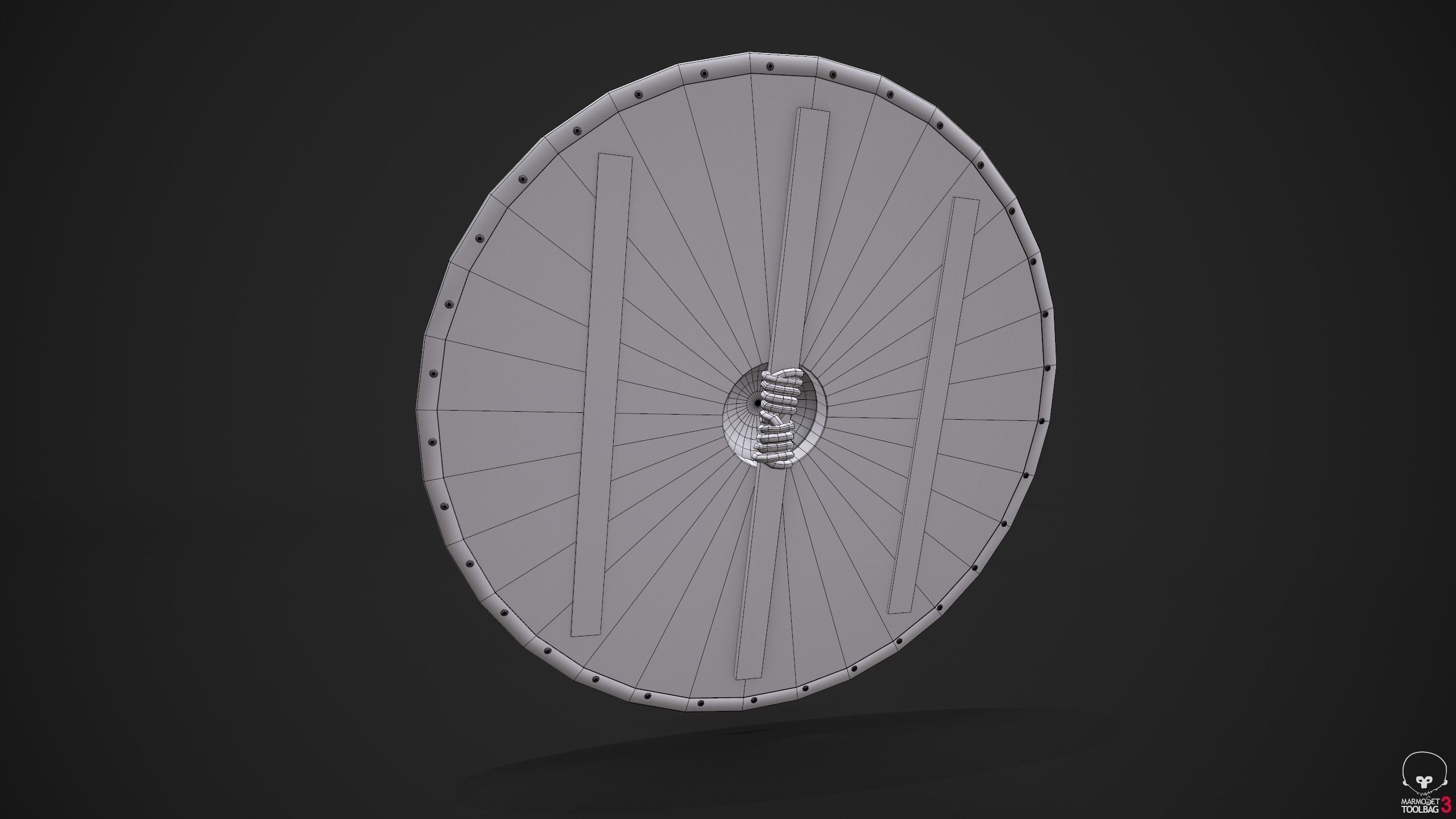 Viking Shield - Game-Ready Asset Low-poly 3D model_12