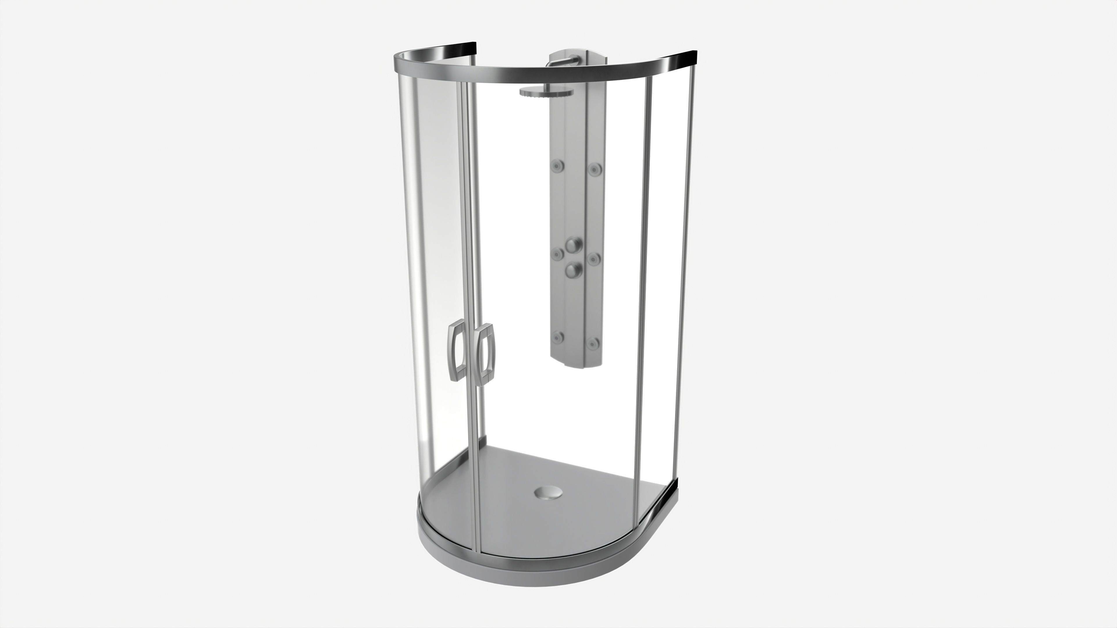 Semicircular Shower Enclosure 3D model_1