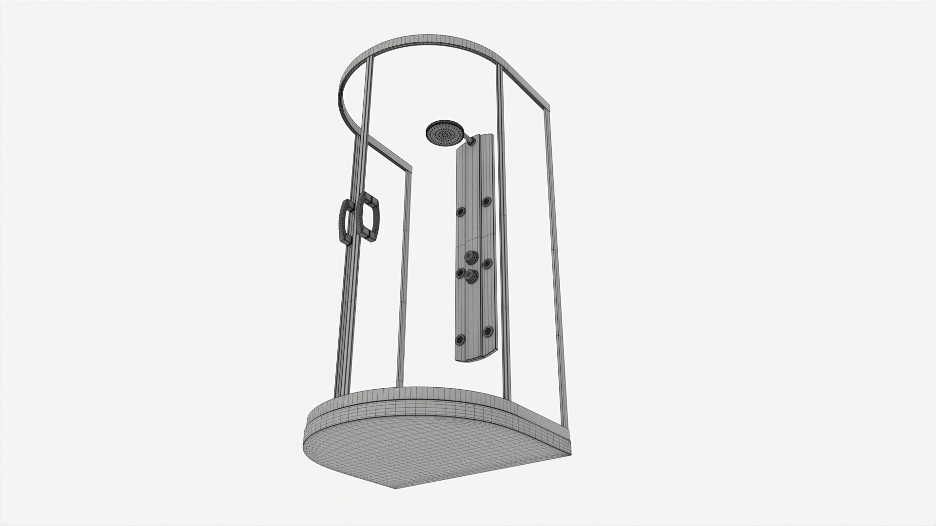 Semicircular Shower Enclosure 3D model_7