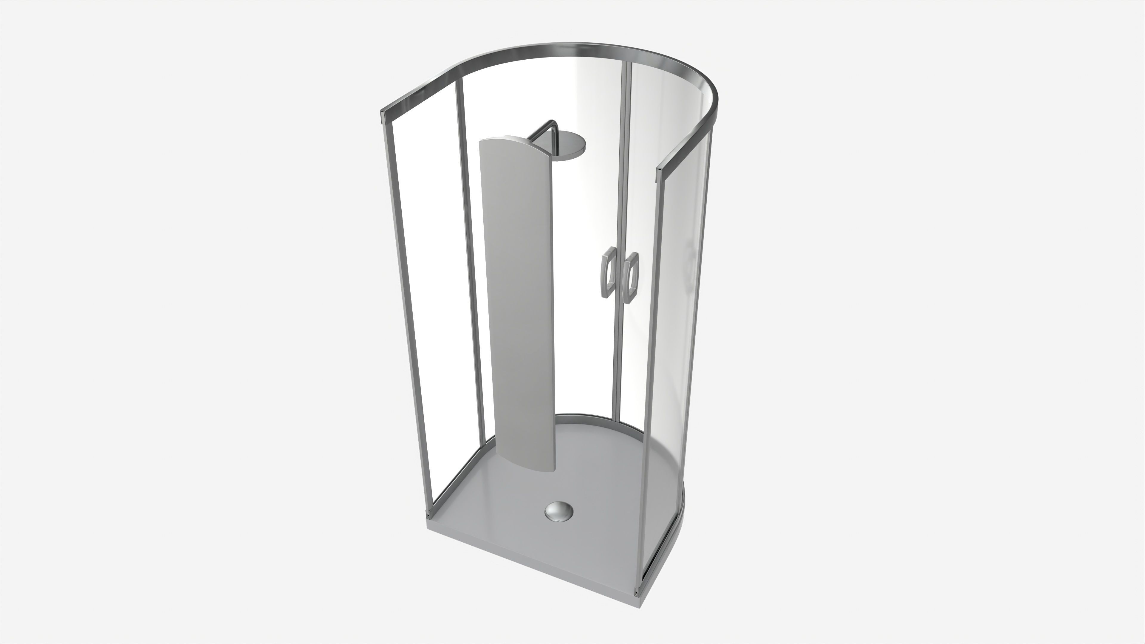 Semicircular Shower Enclosure 3D model_2