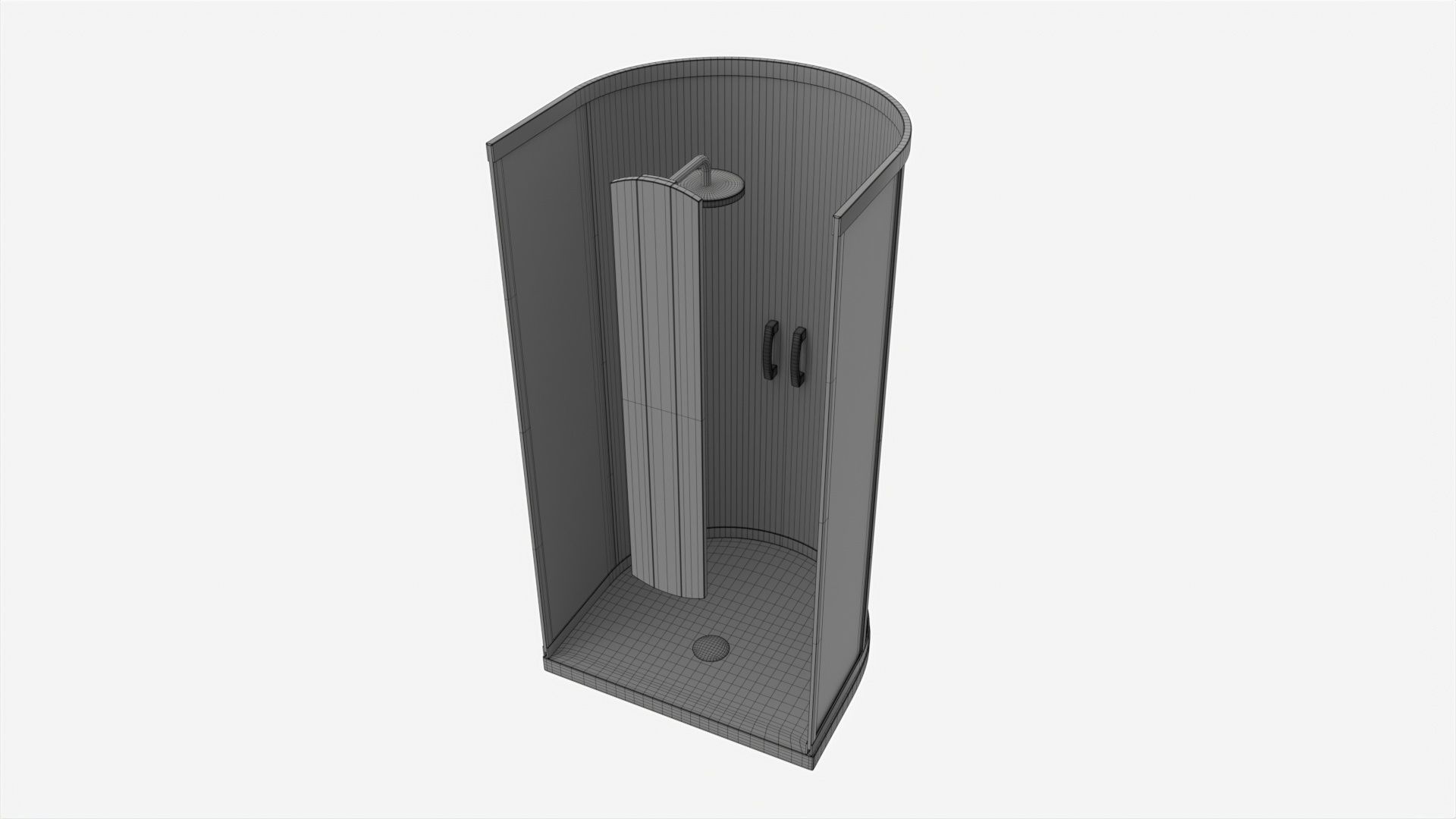 Semicircular Shower Enclosure 3D model_8