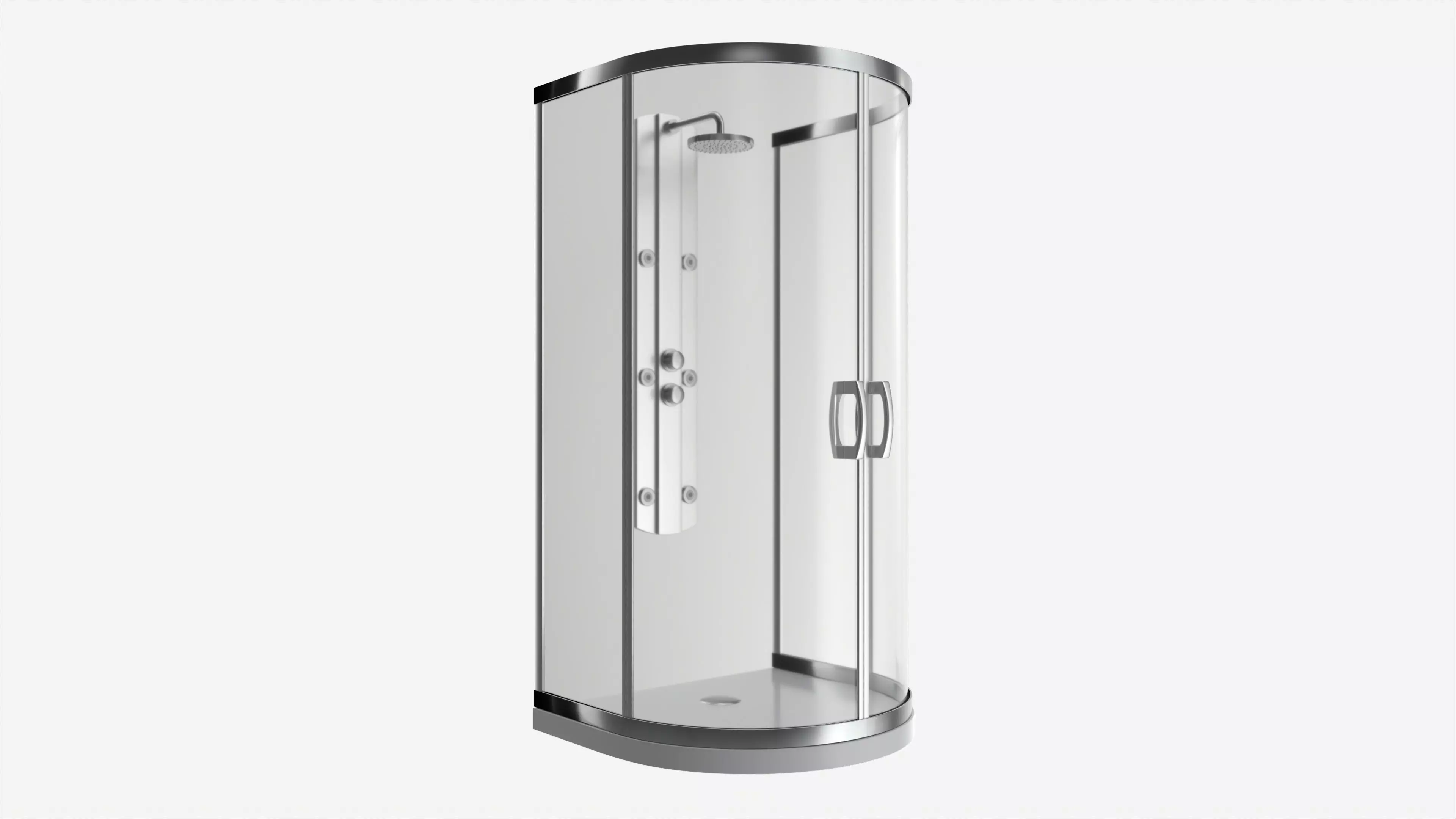 Semicircular Shower Enclosure 3D model_0